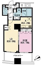 ザ・パークハウス西新宿タワー60 1LDKの間取図画像