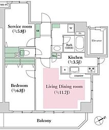 ライオンズシティ西新宿 1SLDKの間取図画像