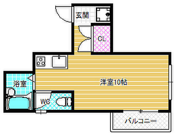 ヴィバーチェ ｜大阪府藤井寺市藤井寺1丁目(賃貸マンション1R・2階・28.00㎡)の写真 その2