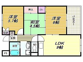 メゾン上市  ｜ 大阪府柏原市上市2丁目（賃貸マンション3LDK・3階・52.00㎡） その2