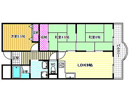 メゾンドール向陽  ｜ 大阪府羽曳野市野々上5丁目（賃貸マンション3LDK・1階・58.00㎡） その2