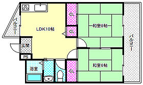 セシル古市  ｜ 大阪府羽曳野市白鳥3丁目（賃貸マンション2LDK・3階・60.50㎡） その2