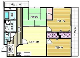 グリーンコート広瀬  ｜ 大阪府羽曳野市広瀬（賃貸マンション3LDK・3階・63.50㎡） その2