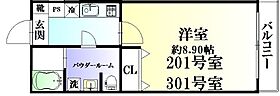 ドゥースレスパス  ｜ 東京都立川市高松町３丁目（賃貸マンション1K・2階・26.51㎡） その2