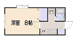 メゾン三晃 1Kの間取図画像