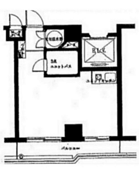 ライオンズマンション石川町第2 ワンルームの間取図画像