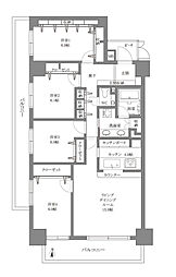 ルピナス北浦和公園 4LDKの間取図画像