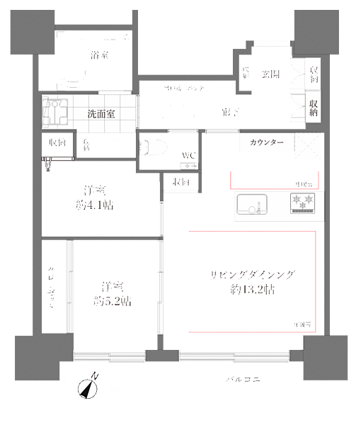 間取りを拡大表示