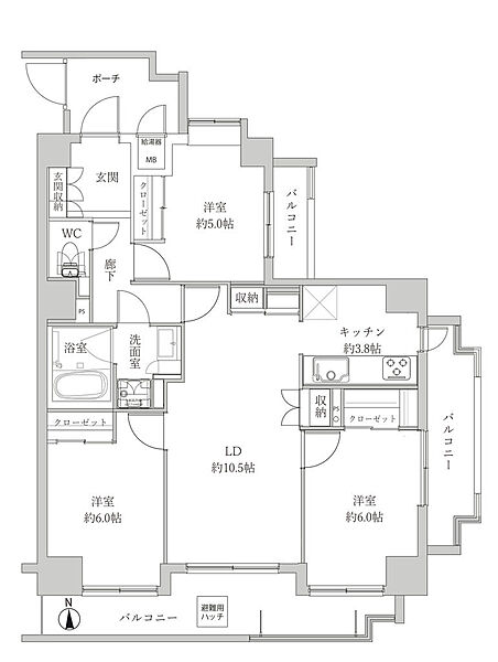 間取りを拡大表示