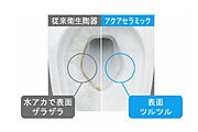 汚れが付きにくく落ちやすい素材を採用。美しさを長く保てるトイレです。