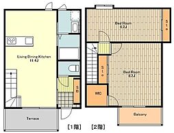 HAUSKATALO 2LDKの間取図画像