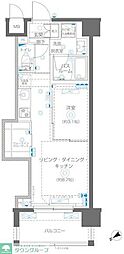 ZOOM立川CinemaSite 1LDKの間取図画像