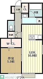 仮称)国立市富士見台1-25新築計画 1LDKの間取図画像
