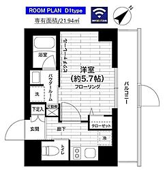 JR南武線 稲城長沼駅 徒歩1分の賃貸マンション 1階1Kの間取り