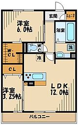 TH RESIDENCE 2階2LDKの間取り