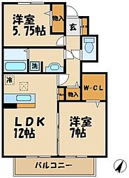 間取図画像 2LDK