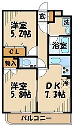 間取図画像 2DK