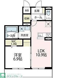 ヴァローレIII 1LDKの間取図画像