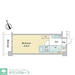 N-stageNishikunitachi 1Kの間取図画像