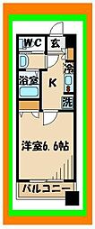 ステーションビューロアール府中 1Kの間取図画像