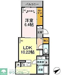 ムーンヒルズ・T 1LDKの間取図画像