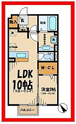 ラフィネアージュ 1LDKの間取図画像