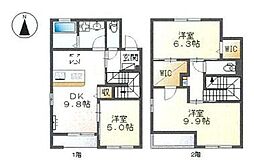 メルエルナ 3DKの間取図画像