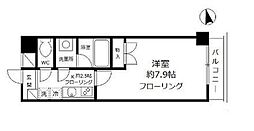 ジャルダンM・K 1Kの間取図画像