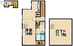 アップライン 1LDKの間取図画像