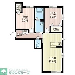 BrillanteVita 2LDKの間取図画像
