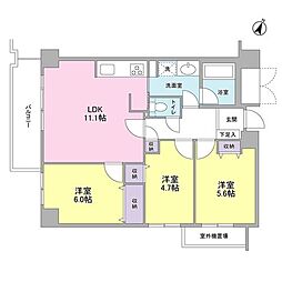 住総研豊田ハウス 3LDKの間取図画像