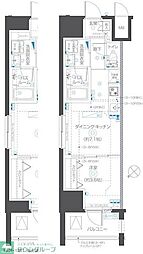 ZOOM立川曙町 1DKの間取図画像