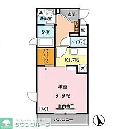 COSMO 1Kの間取図画像