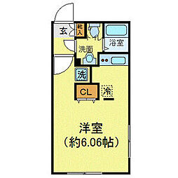 JR山手線 大塚駅 徒歩4分の賃貸マンション 2階ワンルームの間取り