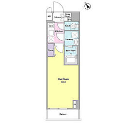 デルックス田端 10階1Kの間取り