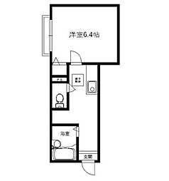 東京メトロ副都心線 要町駅 徒歩9分の賃貸アパート 1階1Kの間取り