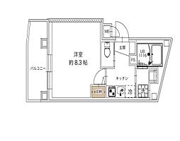 都電荒川線 荒川遊園地前駅 徒歩2分の賃貸マンション 3階1Kの間取り