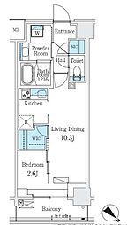 Urban Breeze 巣鴨 1LDKの間取図画像