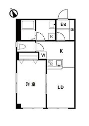 グレース駒込 1LDKの間取図画像