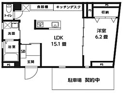 サンセール尾久 1LDKの間取図画像
