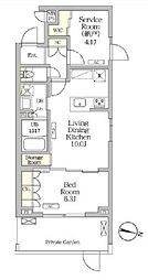 ミレーネ滝野川 1SLDKの間取図画像