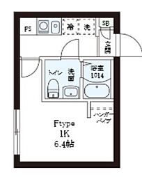レピュア小石川レジデンスII 1Kの間取図画像