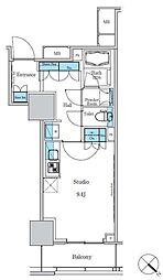 パークアクシス滝野川ラブリーズ ワンルームの間取図画像