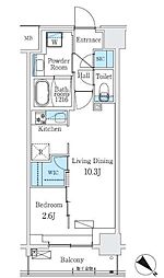 Urban Breeze 巣鴨 1LDKの間取図画像