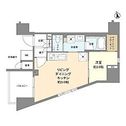 ルジェンテ板橋 1LDKの間取図画像