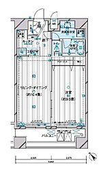 メインステージ王子 1LDKの間取図画像
