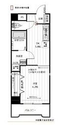 光10.マンション 1DKの間取図画像