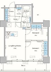 ルフォンプログレ滝野川 2LDKの間取図画像