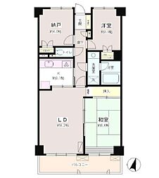 ル・クール本駒込 2LDKの間取図画像