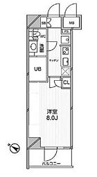 ELSTANZA文京千駄木 1Kの間取図画像